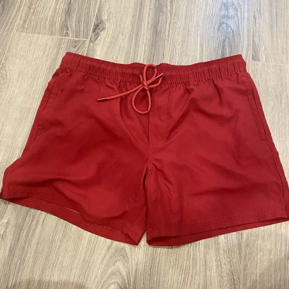 Mens red swim short